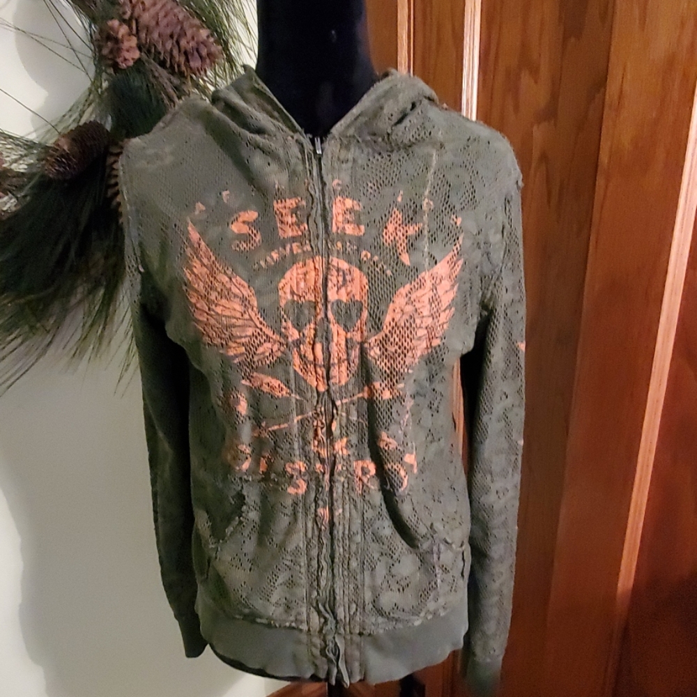 Affliction jacket reversible large - Picture 3 of 8
